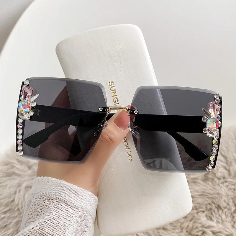 Y2k Luxury Glasses Effect Lady Heart Lenses Sunglasses for Women Driving Eyeglass Female Sun Glasses Black Eyewear