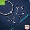 Personalized Trend Music Note Silicone Positioning Safety Chain, Simple And Fashionable 925 Sterling Silver Bracelet String Decoration