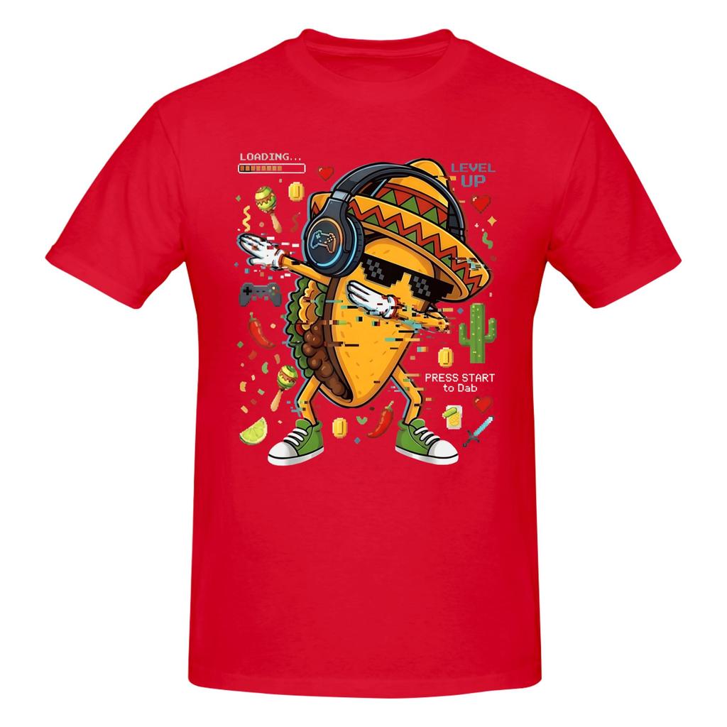 1 Piece Funny Dabbing Taco Mexican Fiesta Party Novelty Graphic 100 Cotton Tshirt Cinco De Drinko Tees Tops For Unisex