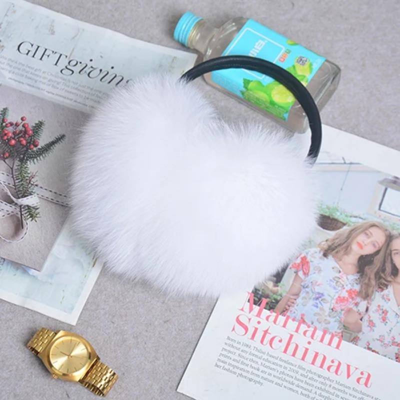 

Натуральный мех енота из лисы, теплые зимние наушники, головные уборы, наушники, утеплители для ушей, защита ушей, повязка на голову