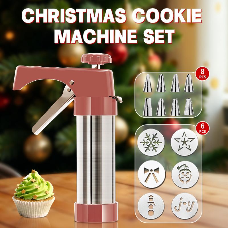 Decorating Tool Set: Cookie Press, Meringue Decorating Tips, Cream Gun