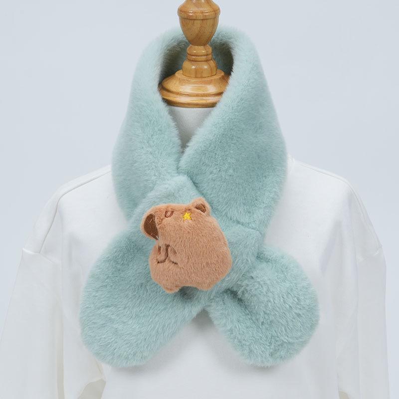 Children s Autumn-Winter Scarf: Thick, Warm, Windproof Neck Gaiter for Boys & Girls - Fun Pufferfish Design
