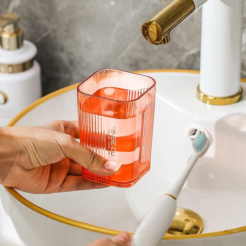 Transparent Plastic Mouthwash Cup 5-Pack