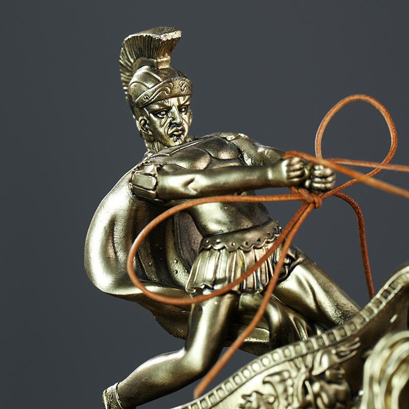 Vintage bronzová socha rytíře Pryskyřičná dekorace Středověká figurka rytíře Dekorace na polici doma i v kanceláři Jedinečný dárek pro muže
