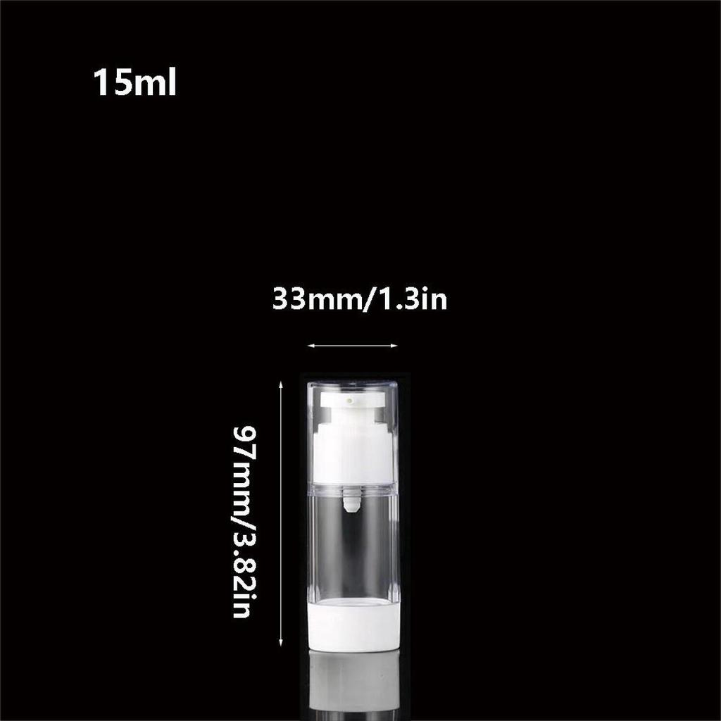 1Pc 15/30/50ml Plastic Epmty Vacuum Travel Clear Lotion Cosmetic Spray Refillable Bottle