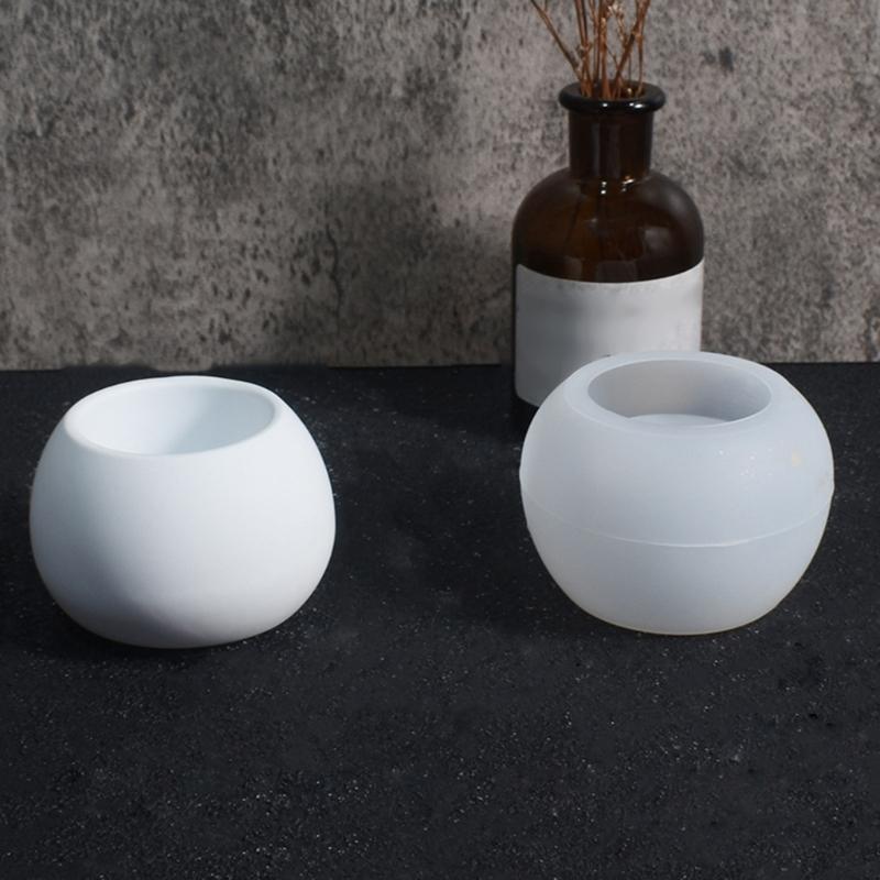 Practical Succulent Flower Pots Sturdy Silicone Mold Cement Plaster Craft Supplies for Garden and Indoor Decoration