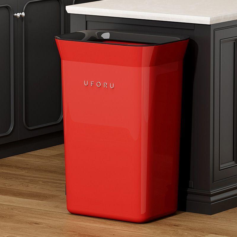 ABS Kitchen Trash Can High Stand Trash Bin with Lid No-Bend Waste Bin Large Capacity Garbage Bin