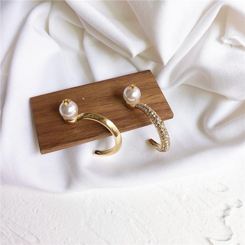 Simple Fashion C Shaped Pearl Earrings For Women New Korean Style Earings Jewelry Wholesale