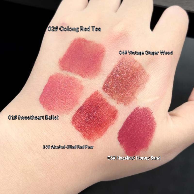 Cappuvini Metallische Tube Samt Lippenmousse - Nicht austrocknendes mattes Nude Langanhaltender flüssiger Lippenstift Erschwinglicher Samt Lippenstift