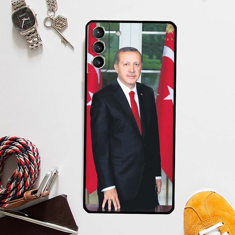 Prezydent Turcji Recep Tayyip Erdogan Etui na Samsunga Galaxy S24 Ultra S23 S22 S21 Plus S20 FE S8 S9 S10 Note 10 20 Ultra Pokrowiec