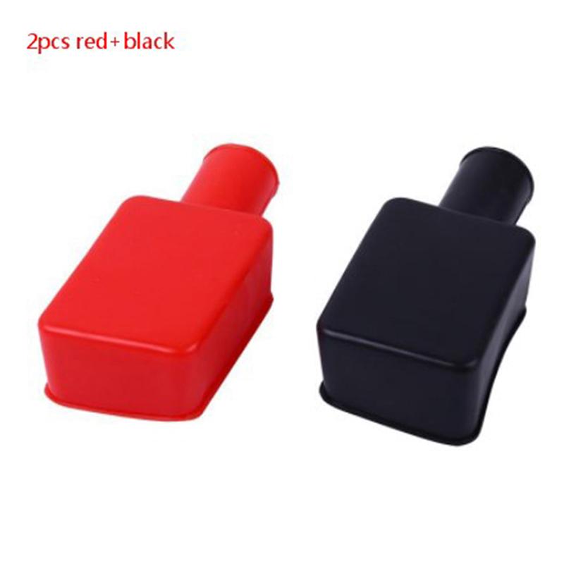 New! 2 Pcs BLack+Red Universal Car Battery Terminal Cap Negative Positive Terminal Covers Protector Replacement Batteries Car
