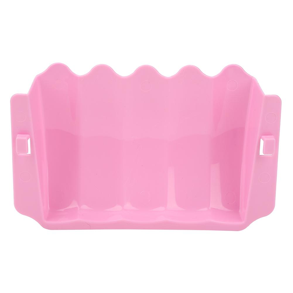 Simple Plastic Grass Feeder Pet Hay Bowl Dish Rack Holder Rabbit Rat(Pink)