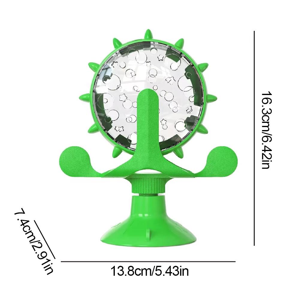 360° Wheel Interactive Pet Puzzle Feeder Toy Slow Feeder for Cats and Dogs with Strong Suction Cup
