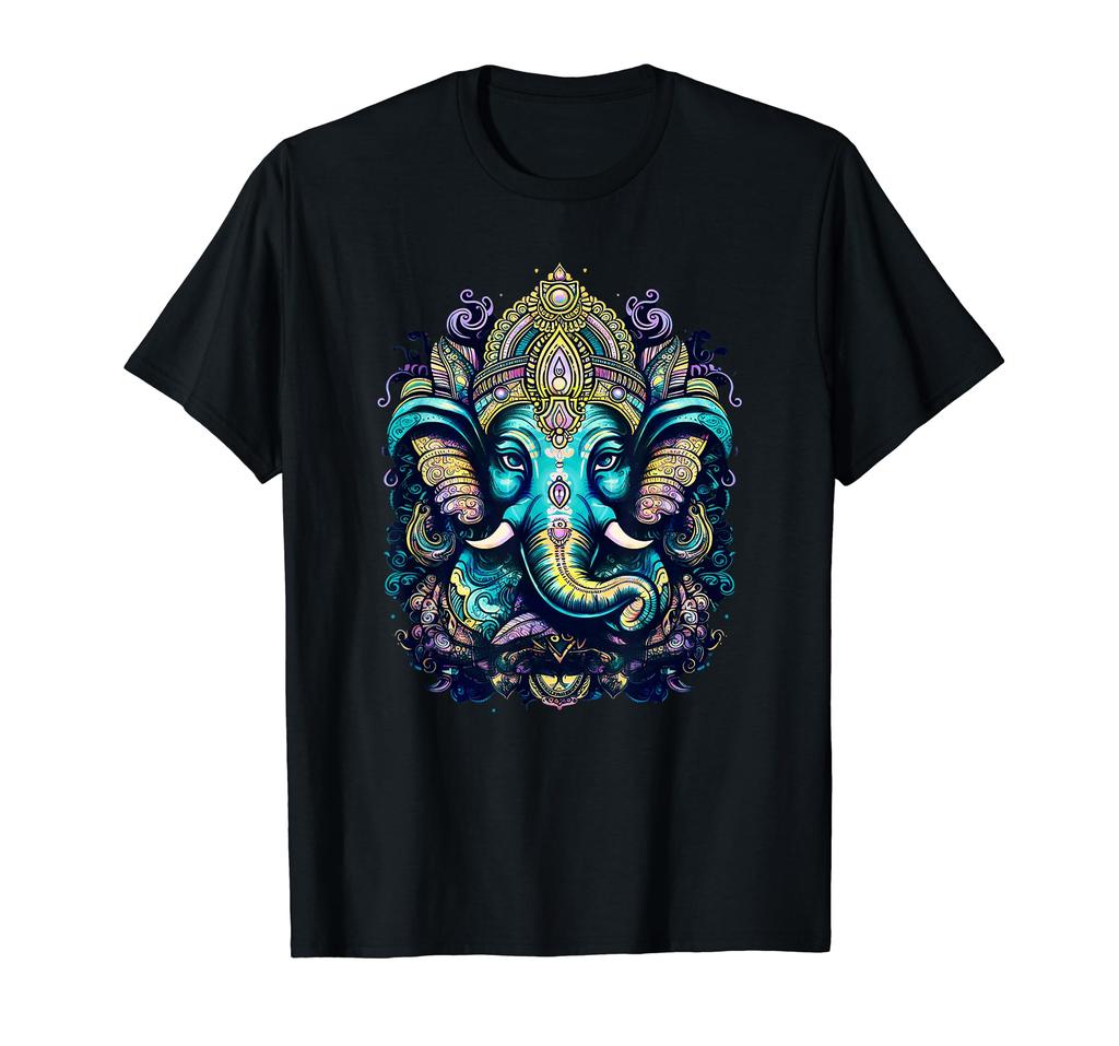 Lord Ganesh Hindu Buddhist Elephant God Yoga Ganesha T-Shirt