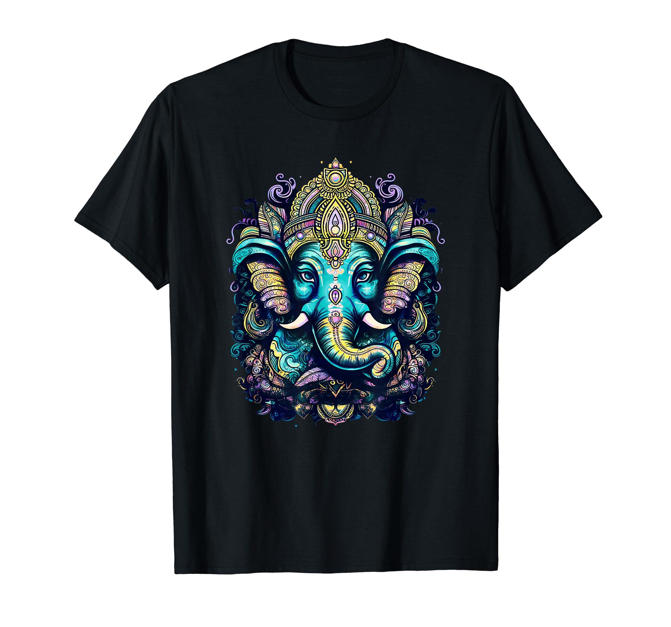 

Lord Ganesh Hindu Buddhist Elephant God Yoga Ganesha T-Shirt