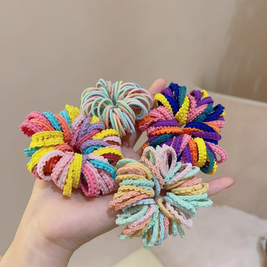Colorful Kids' Hair Ties: Elastic Lace Scrunchies & Durable Headbands