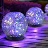 Cracked Glass Solar Lights Auto on/Off Ball Lights Pathway Decoration LED Garden Lights  Landscape