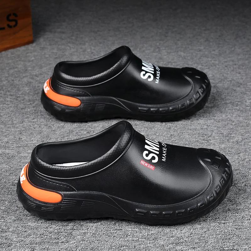 Fashion Hot Sale Men's Shoes Winter Kitchen Working Slippers Platform Shoe for Men Casual Slip-on Driving Chef Mans Slipper Main Push