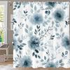 2D Flat, 2D Flat, 2D Flat Shower Curtain 1pc, Fashionable Black Marble Pattern Curtain, High-End Elegant Bathroom Curtain, Multi