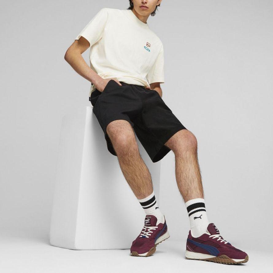 Puma Solid Mid-Rise Fitted Casual Shorts Men shorts Black 621288-01