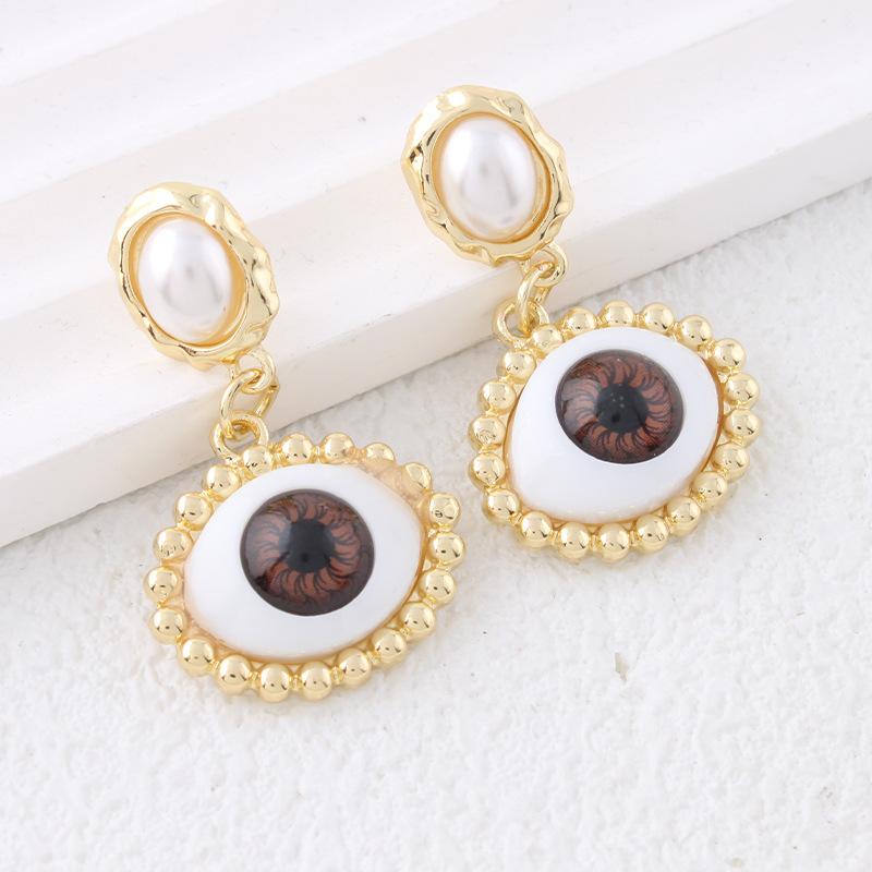 Středověké Náušnice Návrat Ďáblovo Oko Francouzský Dvůr Retro Vynikající Haute Náušnice