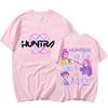Kpop Demon Hunter Girl Double-Sided Print Round Neck T-Shirt - Unisex Summer Loose Fit