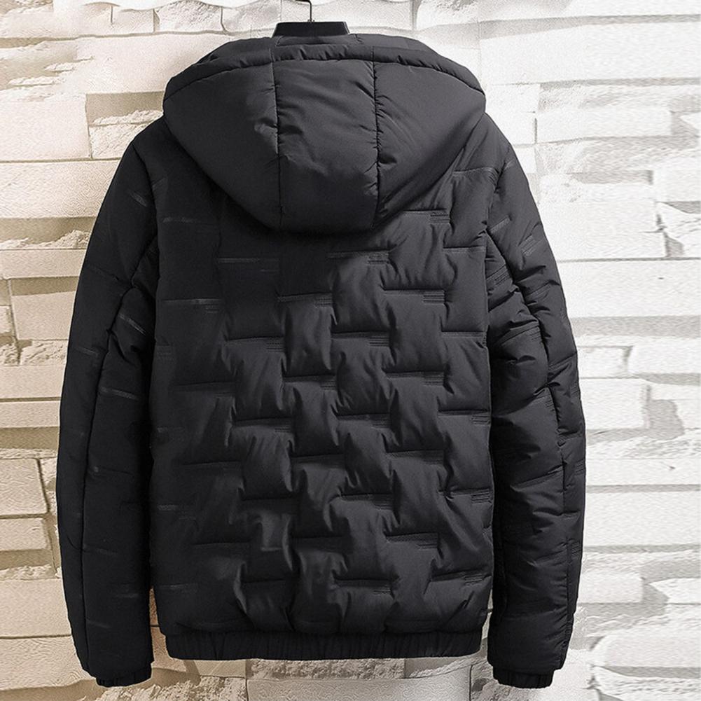 Giacca imbottita in cotone Giacca da uomo Giacca invernale casual di grandi dimensioni con cappuccio imbottito