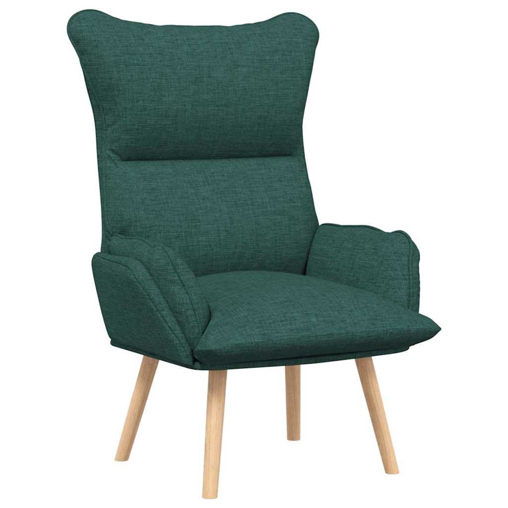 Armchair Dark Green 69 x 74 x 93 cm Fabric and Plywood