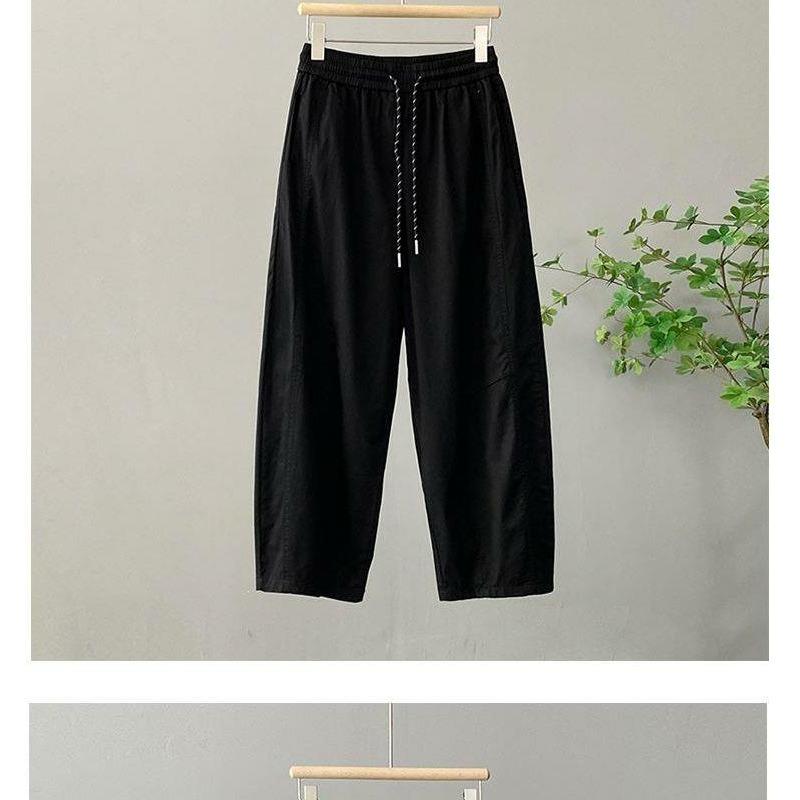 Women S High Waist Loose Fit Cropped Banana Pants