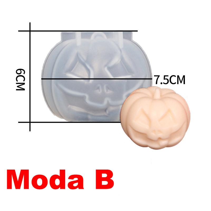 

Силиконовая форма для свечей Серия «Голова тыквы-черепа» Сделай сам Хэллоуин Хоррор Тема Скульптура Эпоксидная штукатурка Инструмент для изготовления мыла для дома Подарок