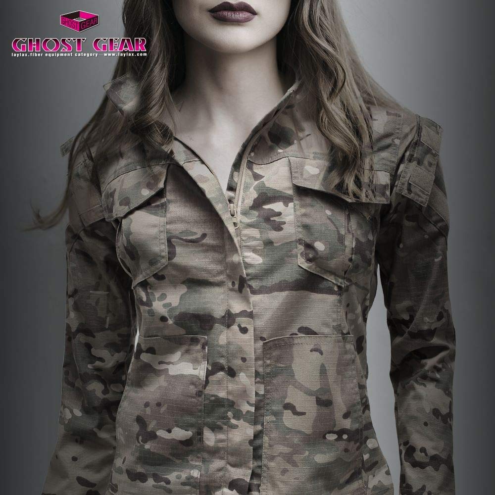 LayLax GHOST GEAR Women's BDU Sharp Jacket, MC, Size S, Airsoft Gear