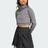 Adidas Originals Track Top With Lace Trim And Half-Zip Women Sweatshirt Grey IY9024