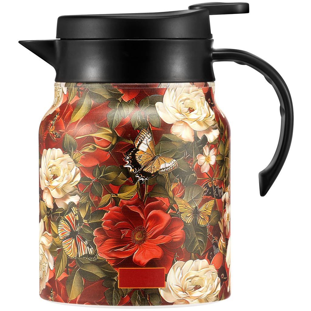 800/1000 ml Thermische Teekanne Edelstahl Isolierte Teekanne mit Sieb Große Kapazität Teekessel für Zuhause Büro Heißgetränk