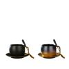 280ml American Gradual Ceramic Coffee Cup Creative Frosted Cup and Saucer Set Small Luxury English Afternoon Tea Mug Gift Mugs