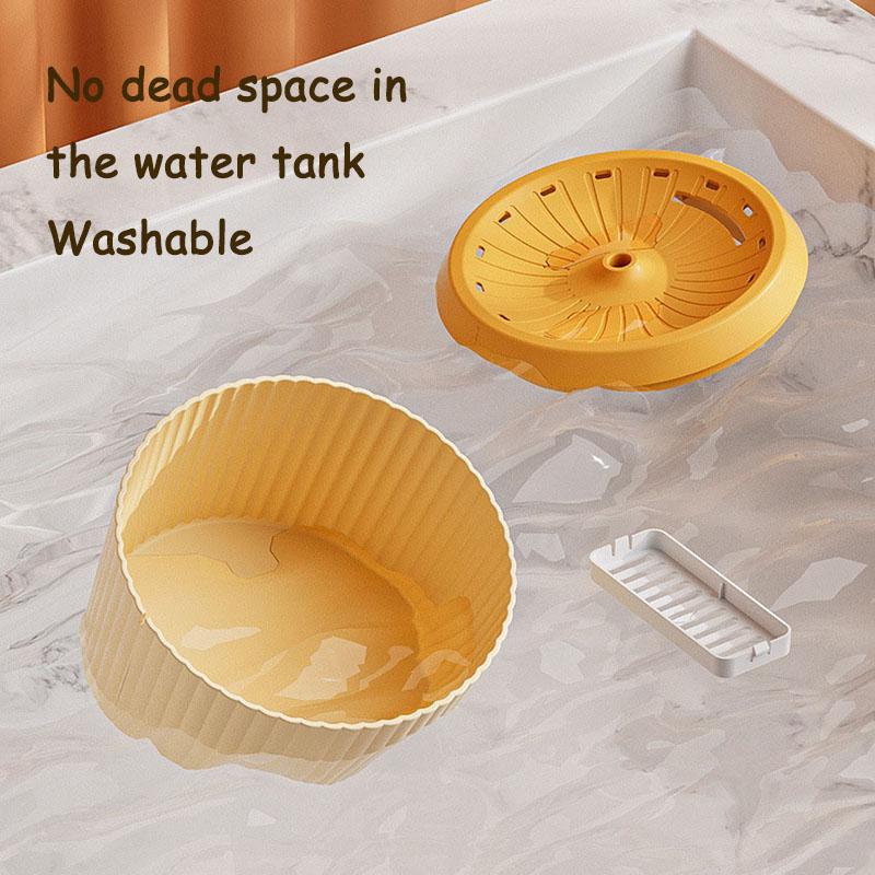 3L Pet Water Fountain Automatic Multiple Filtration Cat Water Dispenser with LED Light Silent USB Dog Drinker Anti-Dry Cat Bowl