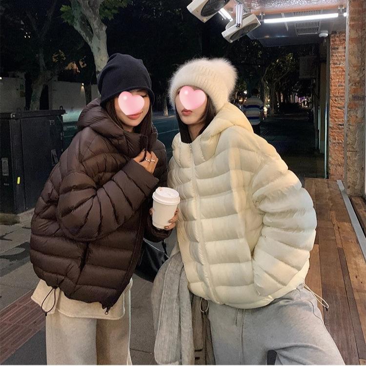 Yu Yan, white duck down ribs down jacket women's winter new warm puffs hooded short loose coat burst