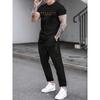 2 Piece Regular Fit Men's Jogger Pants Letter Printed Men's Short Sleeve T-Shirt Set Street Outdoor Casual Fashion Set