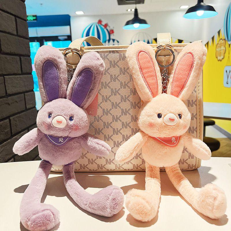 Adorable Rabbit Plush Keychain With Pullout Ears And Legs