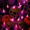 Halloween LED Bat String Lights - Battery Operated Indoor Decoration for Party Atmosphere
