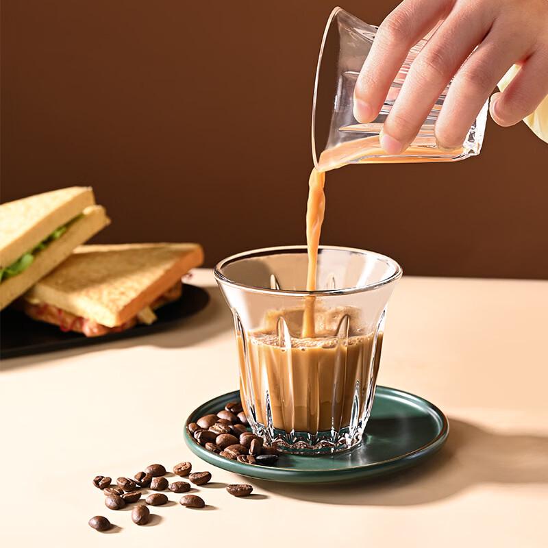 

Qunrong American Retro Tempered Glass Coffee Cup