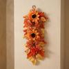 Real Touch Autumn Sunflower Wall Hanging Rustic Front Door Artificial Floral  Home Indoor Decor