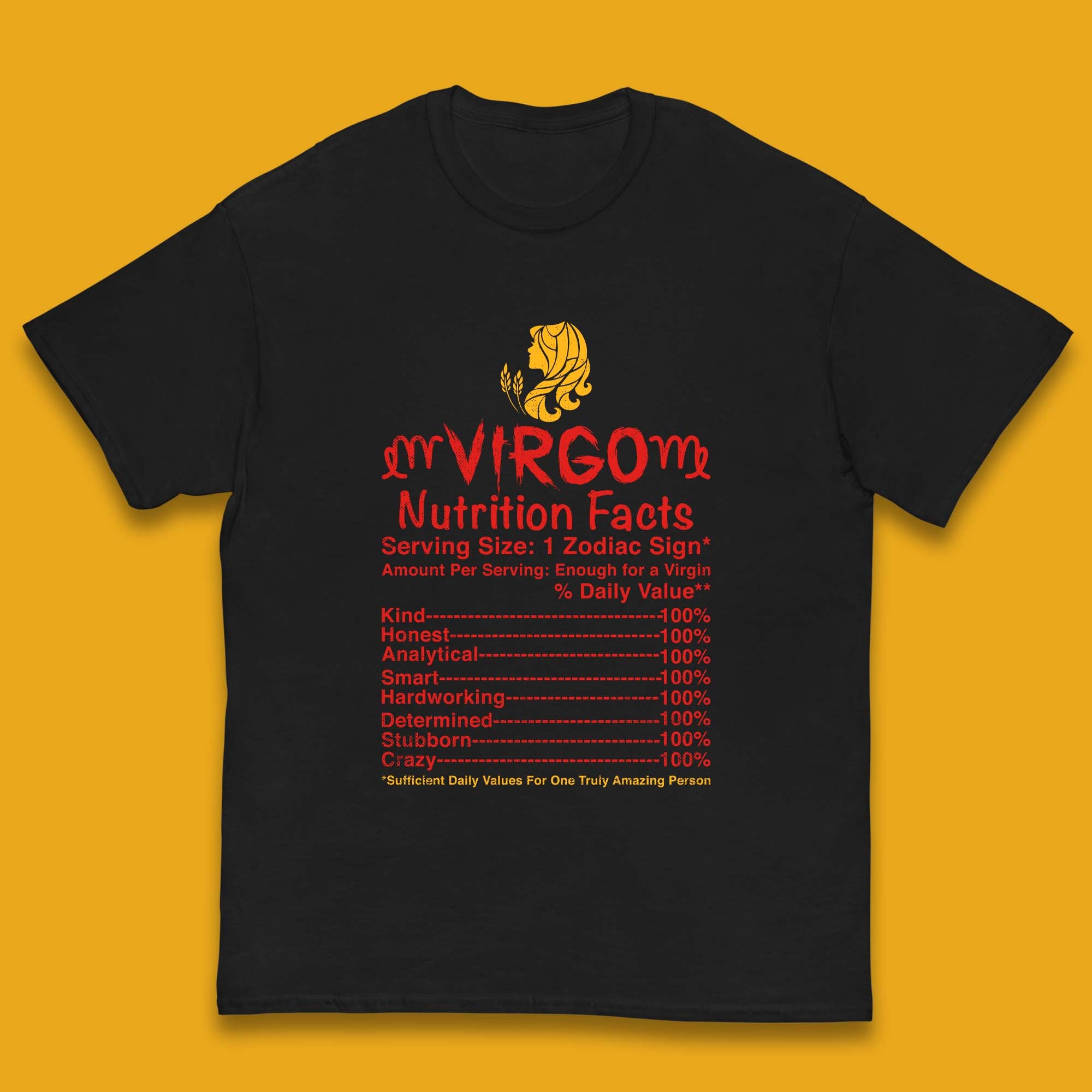 Virgo Nutrition Facts Kids T-Shirt 140