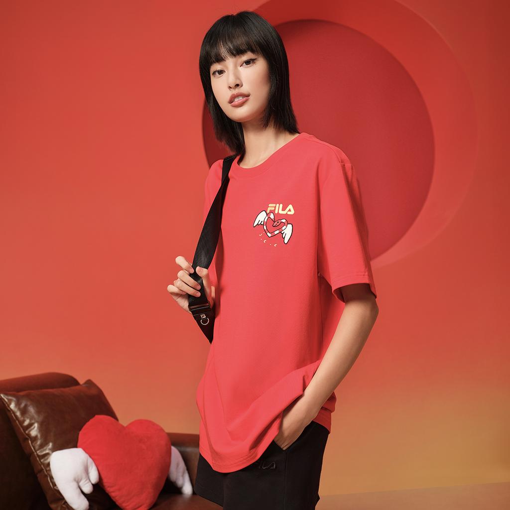 New FILA ORIGINALE T Shirt Unisex Legend Red F11U519101F-RD