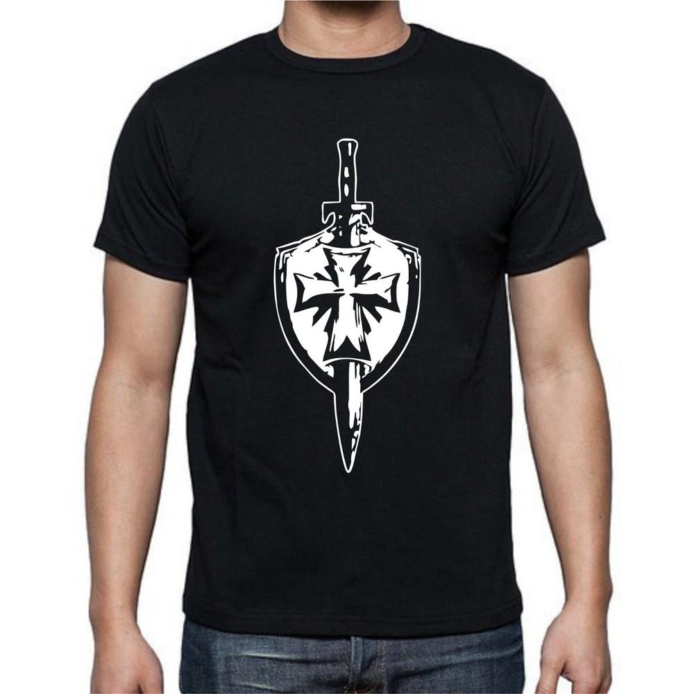

Knights Templar Sword Shield Christ God Jesus T shirt tee L