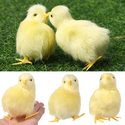 Photography Prop Home Decoration Scene Model Easter  Chick Simulation Furry Chicken Lifelike Bird