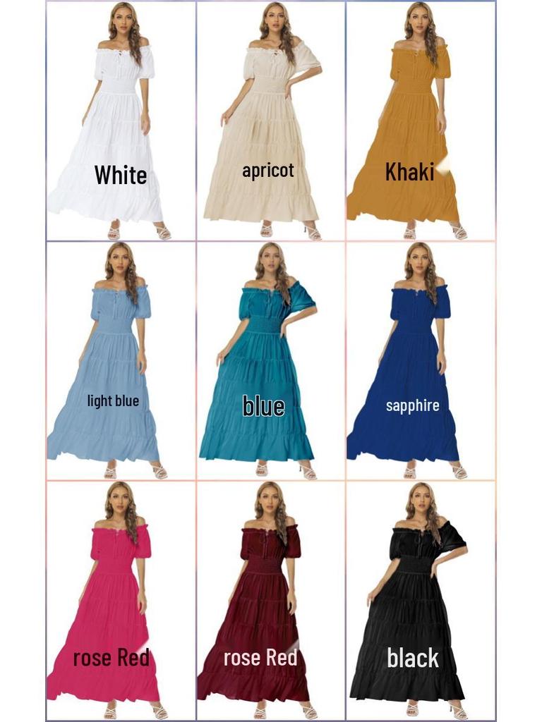 Medieval Renaissance Ladies' Long Costume Dress for Halloween Role Play