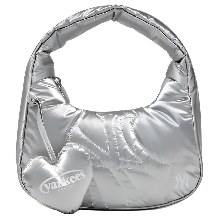 

MLB New York Yankees Exquisite Popular Hobo Cloud Bag Airport Dining Heart Pendant Nylon Handbag Mini Women handbags Silver 3ABQSM16N-50SIS Basic Set (Bag)