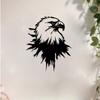 Modern Eagle Metal Wall Art, Large Soaring Bird Sculpture, Rust-Resistant Iron Statue for Living Room Garden Fence, Holiday Year Round Decor
