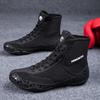 High-top Men's Wrestling Shoes  Free Sparring Boxing Shoes Anti-slip Martial Art Shoes Gym Fitness Training Sneakers