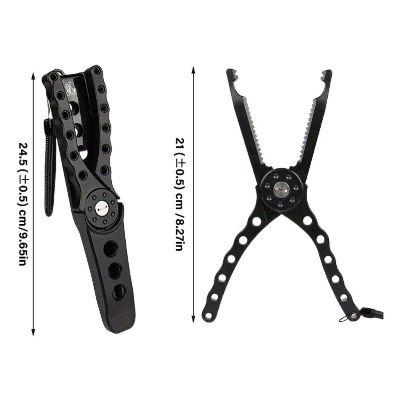 High-Index Plastic Fishing Pliers with Grip & Hook Removal Tool, Durable Catfish Gripper with Non-Slip Handle and Lanyard